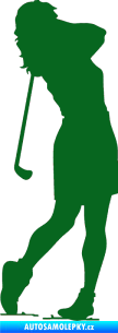 Samolepka Golfistka 015 levá tmavě zelená