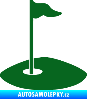 Samolepka Golfová jamka 001 levá tmavě zelená