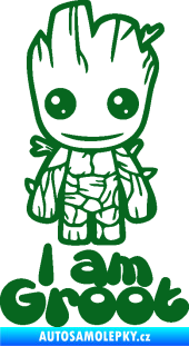 Samolepka Groot 001 levá s nápisem tmavě zelená