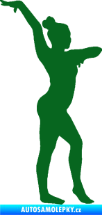 Samolepka Gymnastka 001 pravá tmavě zelená