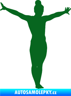 Samolepka Gymnastka 002 pravá tmavě zelená