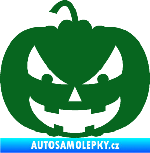 Samolepka Halloween 016 levá dýně tmavě zelená