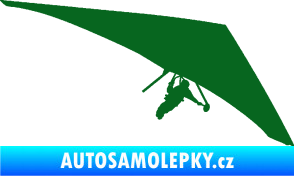 Samolepka Hang Glider 001 pravá rogalo tmavě zelená