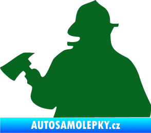 Samolepka Hasič 004 levá tmavě zelená