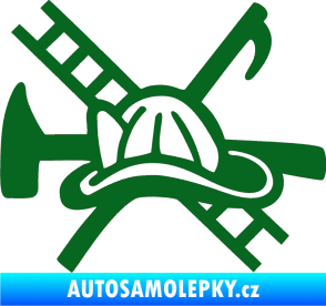 Samolepka Hasič 005 levá tmavě zelená