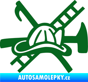 Samolepka Hasič 005 pravá tmavě zelená