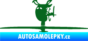 Samolepka Helikoptéra model 001 levá tmavě zelená