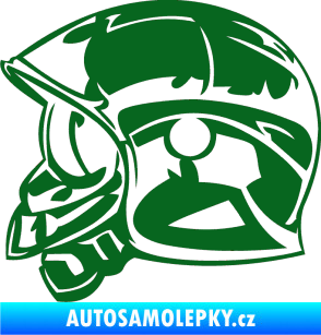 Samolepka Helma levá tmavě zelená