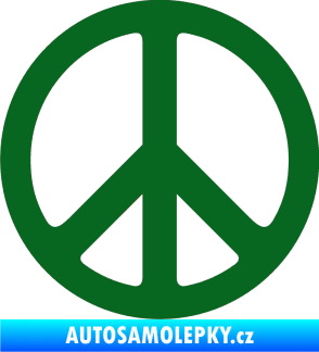 Samolepka Hippies 001 tmavě zelená