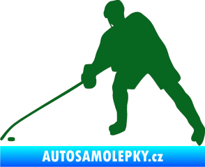 Samolepka Hokejista 002 levá tmavě zelená