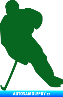 Samolepka Hokejista 003 levá tmavě zelená
