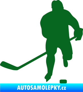Samolepka Hokejista 008 levá tmavě zelená