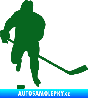 Samolepka Hokejista 008 pravá tmavě zelená