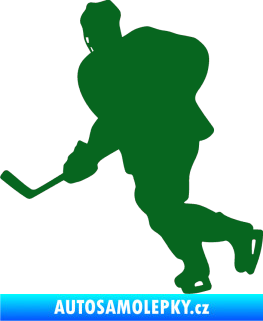 Samolepka Hokejista 009 levá tmavě zelená