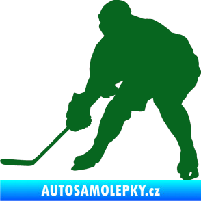 Samolepka Hokejista 016 levá tmavě zelená