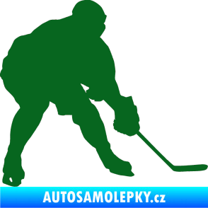 Samolepka Hokejista 016 pravá tmavě zelená