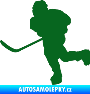 Samolepka Hokejista 017 levá tmavě zelená