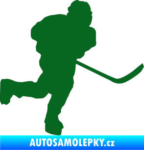 Samolepka Hokejista 017 pravá tmavě zelená