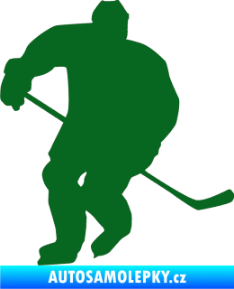Samolepka Hokejista 020 levá tmavě zelená