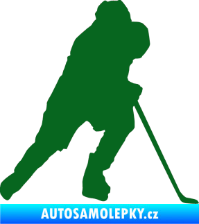 Samolepka Hokejista 023 pravá tmavě zelená
