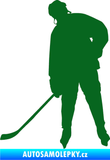 Samolepka Hokejista 024 levá tmavě zelená