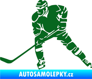 Samolepka Hokejista 026 levá tmavě zelená