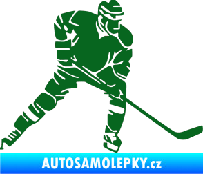 Samolepka Hokejista 026 pravá tmavě zelená