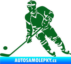 Samolepka Hokejista 027 levá tmavě zelená