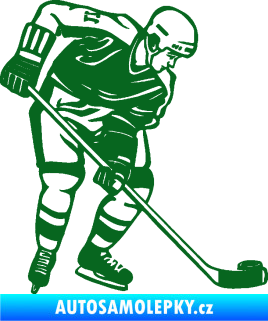 Samolepka Hokejista 029 pravá tmavě zelená