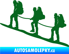 Samolepka Horolezci levá tmavě zelená