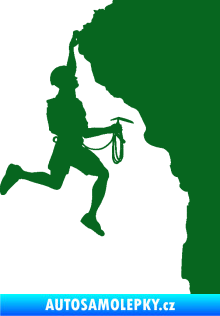 Samolepka Horolezec 003 pravá tmavě zelená