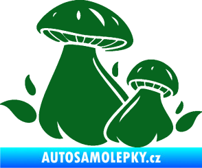 Samolepka Houby 002 levá tmavě zelená