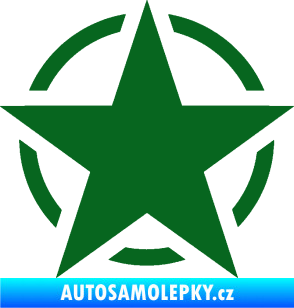 Samolepka Hvězda US Army 001 tmavě zelená