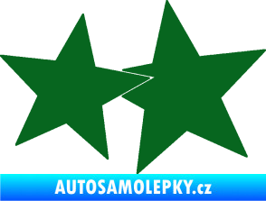 Samolepka Hvězdy 002 pravá spojené tmavě zelená
