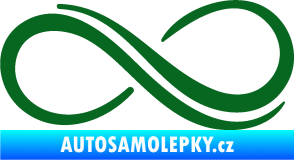 Samolepka Infinity 001 pravá symbol nekonečno tmavě zelená