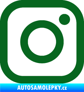 Samolepka Instagram logo tmavě zelená