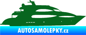 Samolepka Jachta 002 pravá tmavě zelená