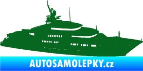 Samolepka Jachta 003 pravá tmavě zelená