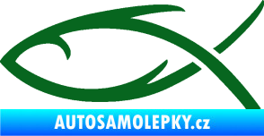 Samolepka Jesus rybička 008 tmavě zelená