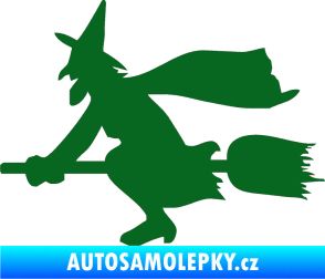 Samolepka Ježibaba levá tmavě zelená