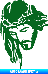 Samolepka Ježíš 003 levá tmavě zelená