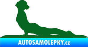 Samolepka Jóga 004 levá tmavě zelená