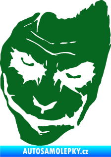 Samolepka Joker 002 levá tvář tmavě zelená