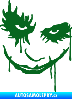 Samolepka Joker 003 pravá tvář tmavě zelená