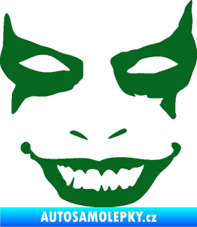 Samolepka Joker 004 tvář pravá tmavě zelená