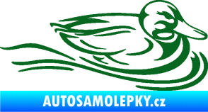Samolepka Kachna 003 pravá ve vodě tmavě zelená