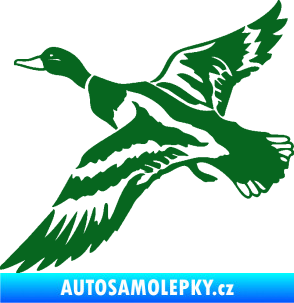 Samolepka Kachna divoká 001 levá kačer tmavě zelená