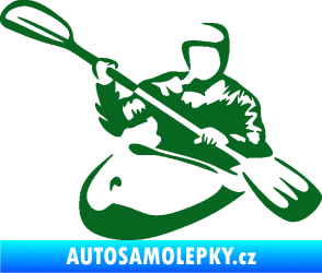 Samolepka Kajakář 004 levá tmavě zelená