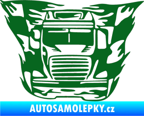 Samolepka Kamion 001 nákladní auto tmavě zelená