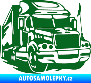 Samolepka Kamion 002 pravá nákladní auto tmavě zelená
